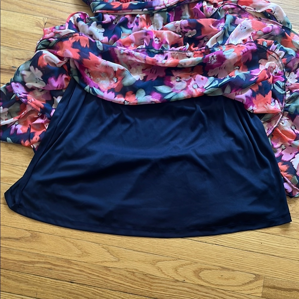 Calvin Klein Floral Wrap Dress - Picture 8 of 9